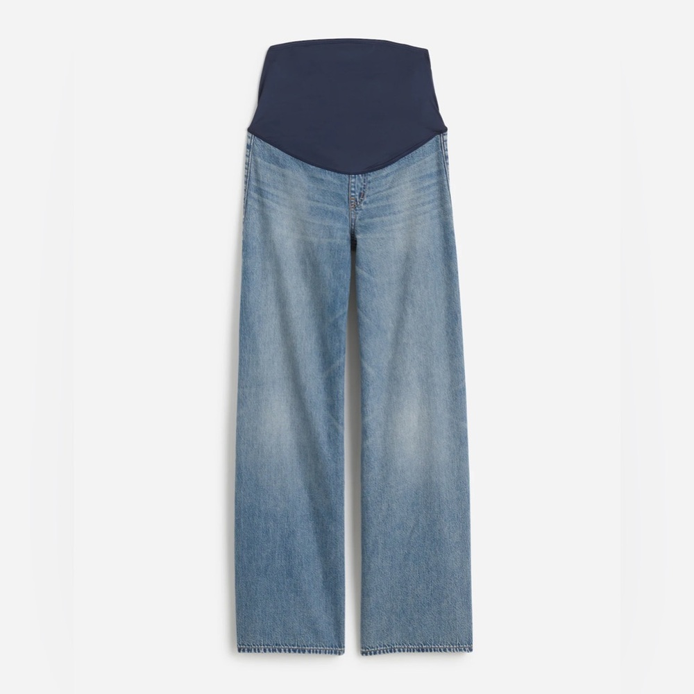 Madewell Maternity Over-the-Belly Superwide-Leg Jeans in Billings Wash